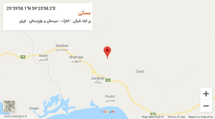 روستای مسکی بر روی نقشه