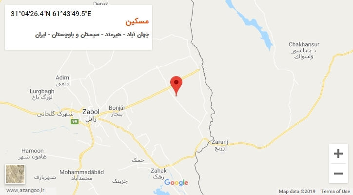 روستای مسکین بر روی نقشه