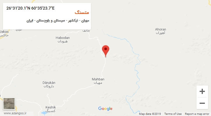 روستای متسنگ بر روی نقشه