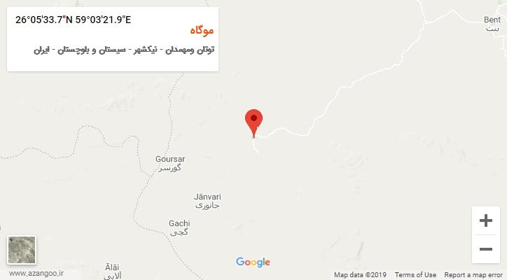 روستای موگاه بر روی نقشه