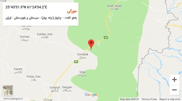 روستای مورکی بر روی نقشه