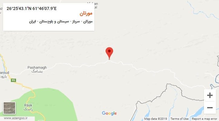روستای مورتان بر روی نقشه