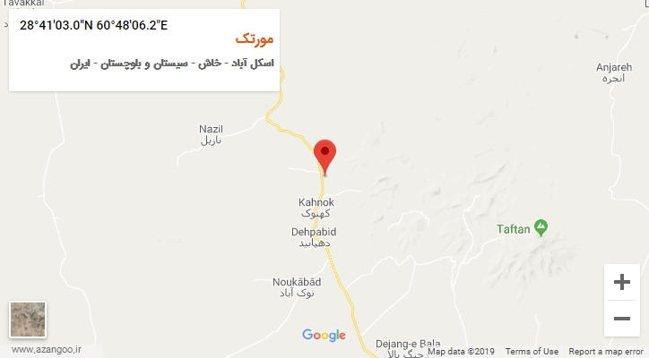 روستای مورتک بر روی نقشه