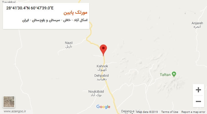 روستای مورتک پایین بر روی نقشه