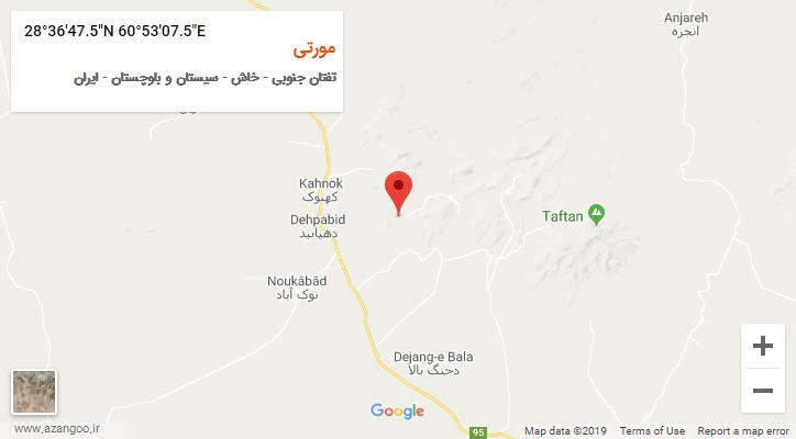 روستای مورتی بر روی نقشه