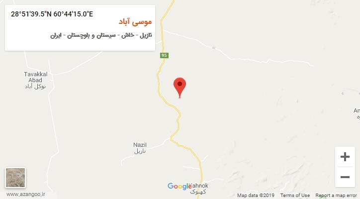 روستای موسی آباد بر روی نقشه