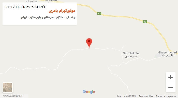 روستای موتورگهرام بامری بر روی نقشه