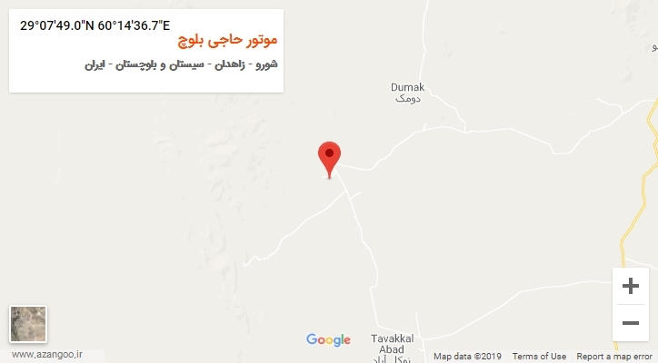روستای موتور حاجی بلوچ بر روی نقشه