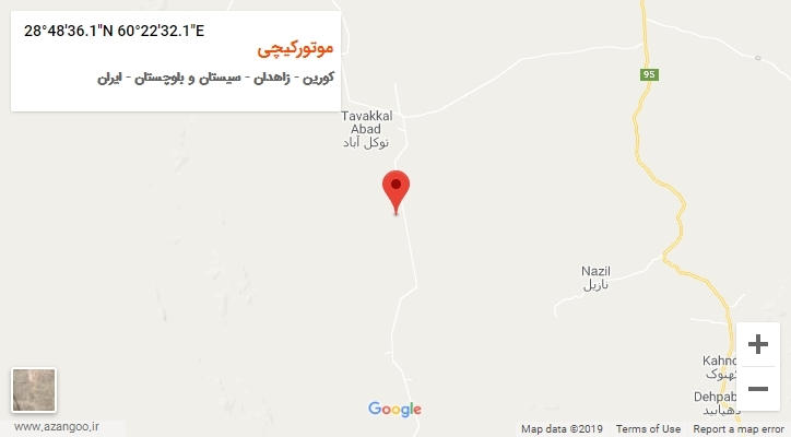 روستای موتورکیچی بر روی نقشه