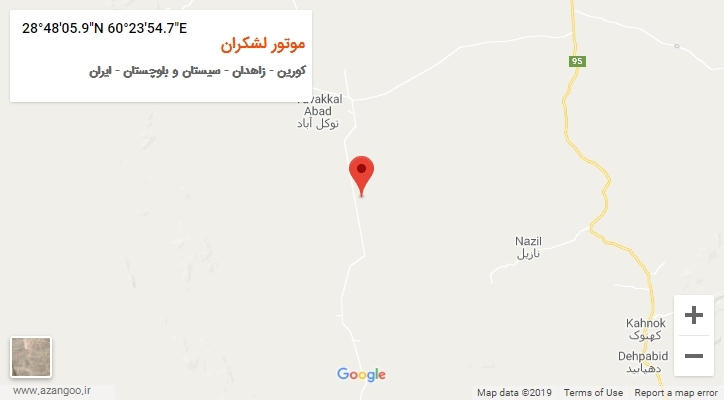 روستای موتور لشکران بر روی نقشه
