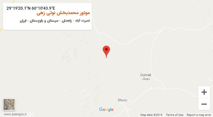 روستای موتور محمدبخش نوتی زهی بر روی نقشه