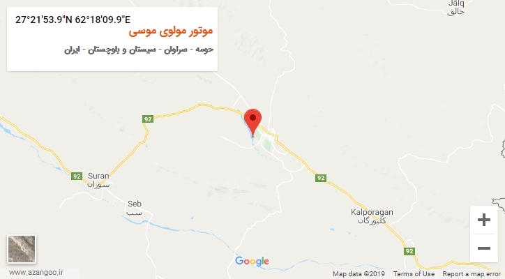 روستای موتور مولوی موسی بر روی نقشه