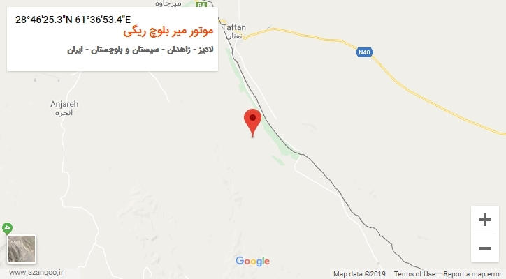 روستای موتور میر بلوچ ریگی بر روی نقشه