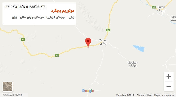 روستای موتورپم پچگرد بر روی نقشه
