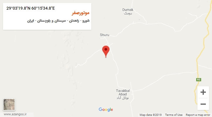 روستای موتورصفر بر روی نقشه