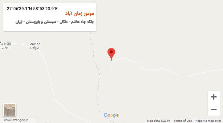 روستای موتور زمان آباد بر روی نقشه