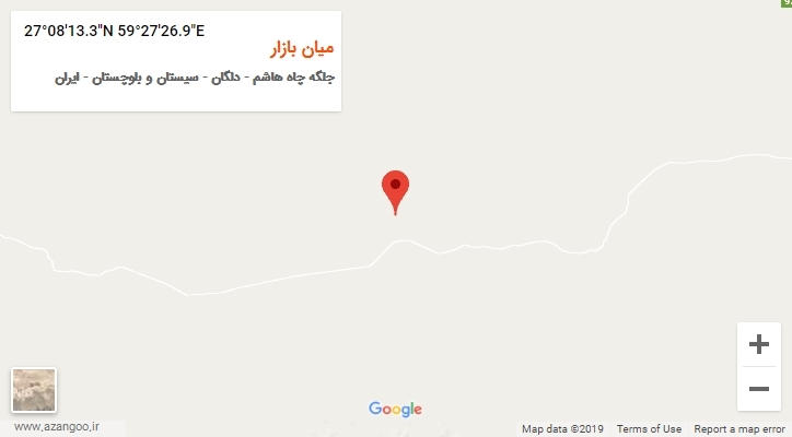 روستای میان بازار بر روی نقشه
