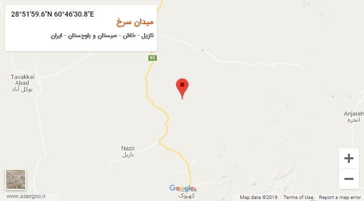 روستای میدان سرخ بر روی نقشه