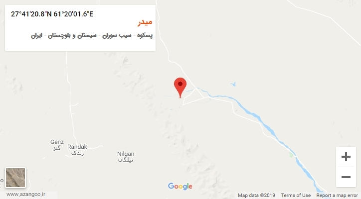 روستای میدر بر روی نقشه