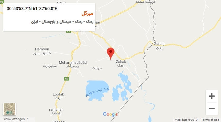 روستای میرگل بر روی نقشه