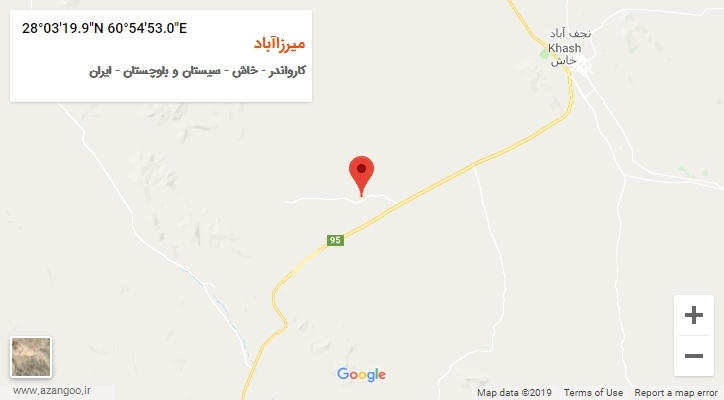 روستای میرزاآباد بر روی نقشه
