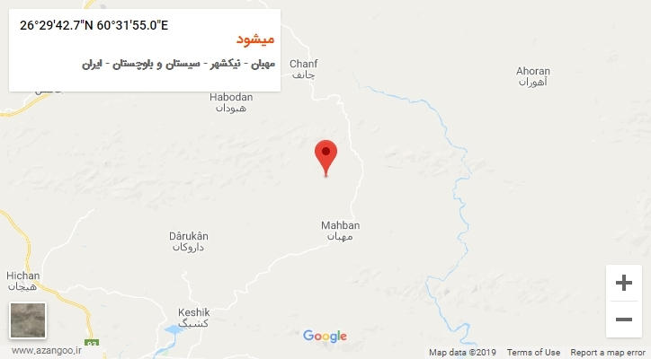 روستای میشود بر روی نقشه