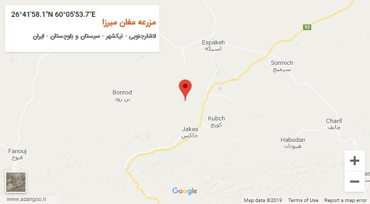 روستای مزرعه مغان میرزا بر روی نقشه