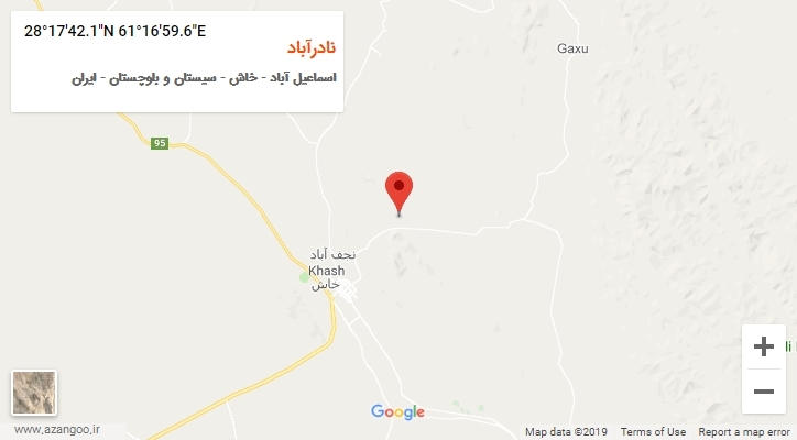 روستای نادرآباد بر روی نقشه