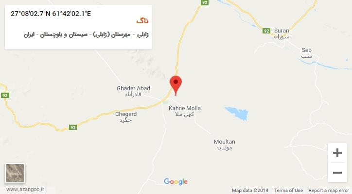 روستای ناگ بر روی نقشه