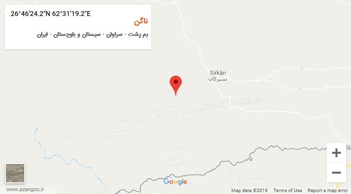 روستای ناگن بر روی نقشه