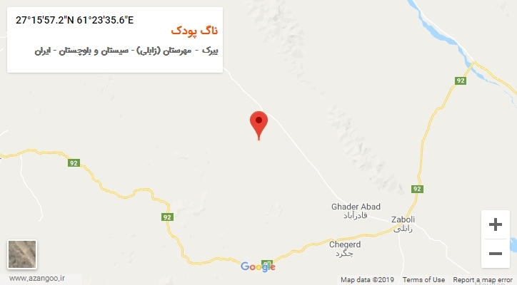 روستای ناگ پودک بر روی نقشه