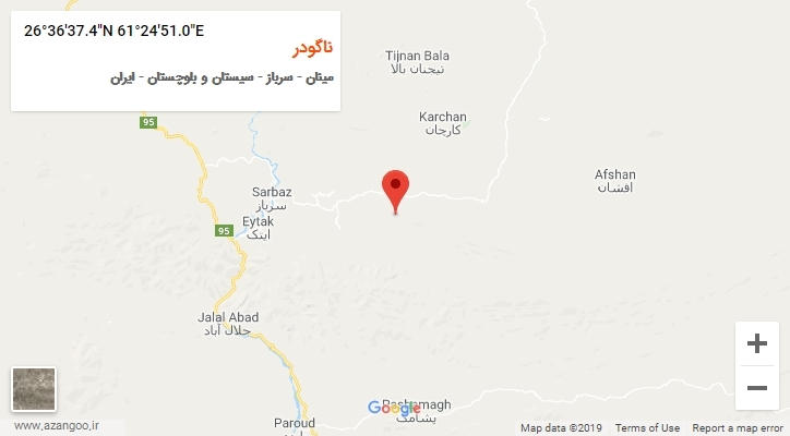 روستای ناگودر بر روی نقشه