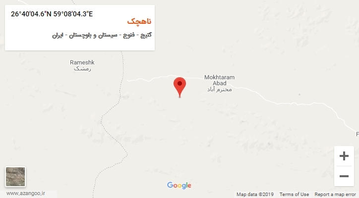 روستای ناهچک بر روی نقشه