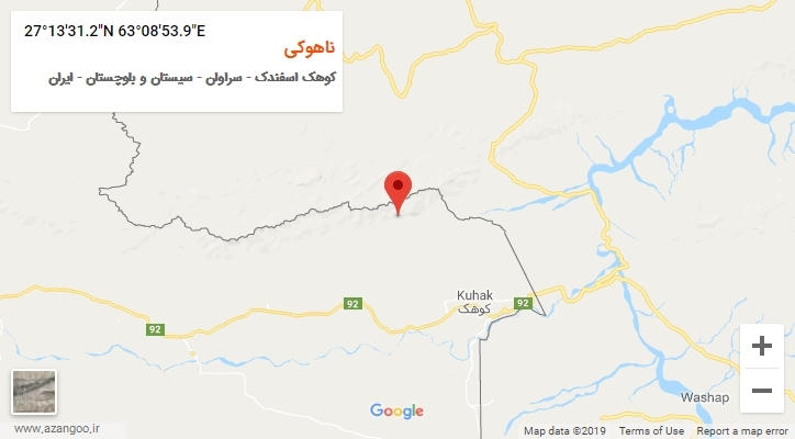 روستای ناهوکی بر روی نقشه