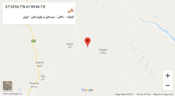 روستای نالی بر روی نقشه