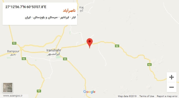 روستای ناصرآباد بر روی نقشه