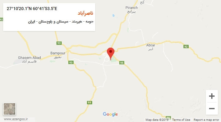 روستای ناصرآباد بر روی نقشه