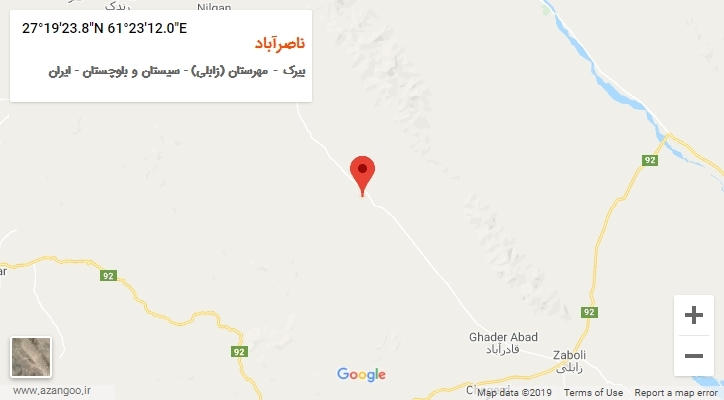 روستای ناصرآباد بر روی نقشه