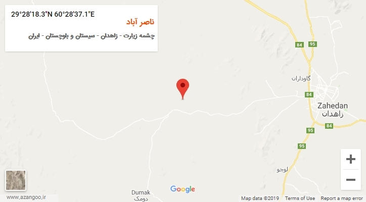 روستای ناصر آباد بر روی نقشه