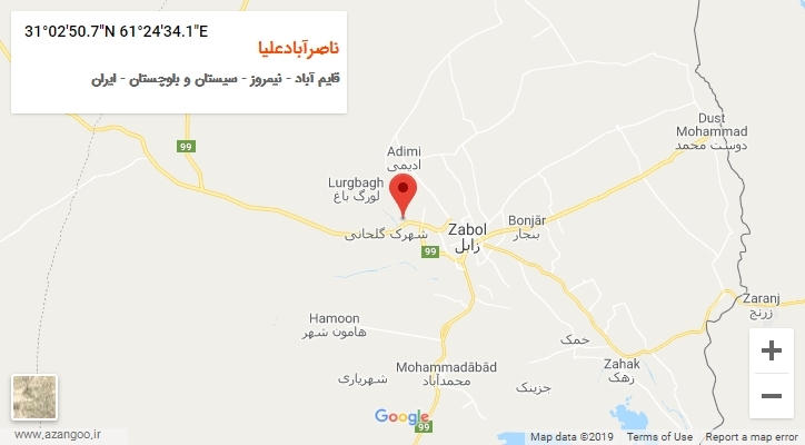 روستای ناصرآبادعلیا بر روی نقشه