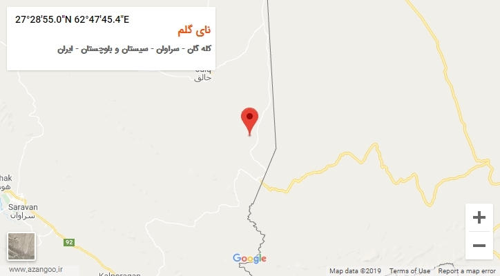 روستای نای گلم بر روی نقشه