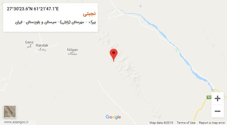 روستای نجبتی بر روی نقشه