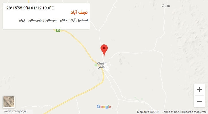 روستای نجف آباد بر روی نقشه