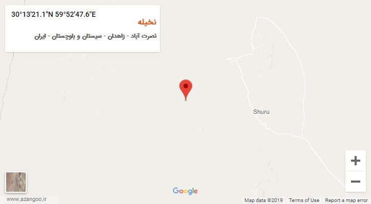 روستای نخیله بر روی نقشه