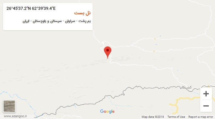 روستای نل بست بر روی نقشه
