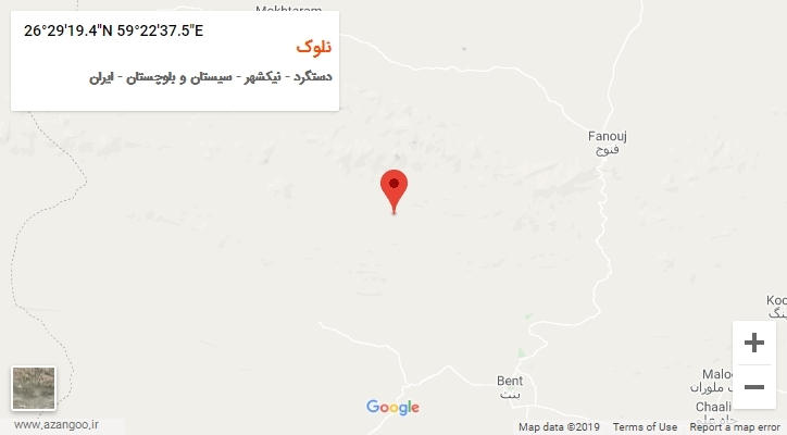 روستای نلوک بر روی نقشه