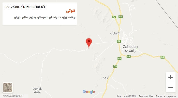 روستای نلوکی بر روی نقشه