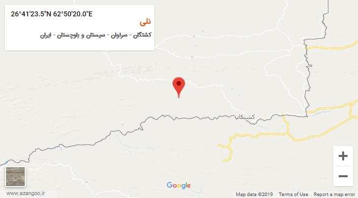 روستای نلی بر روی نقشه