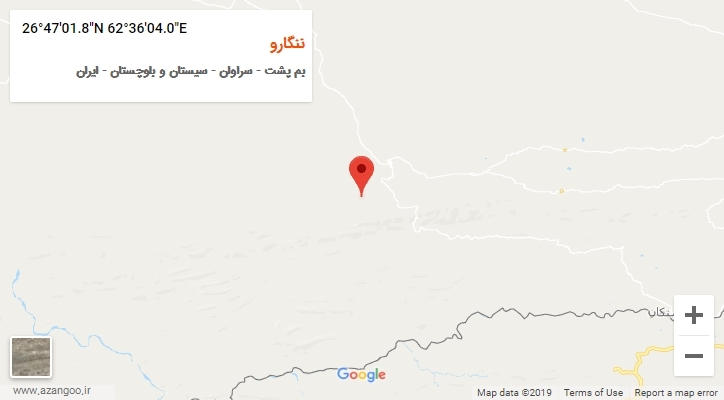 روستای ننگارو بر روی نقشه