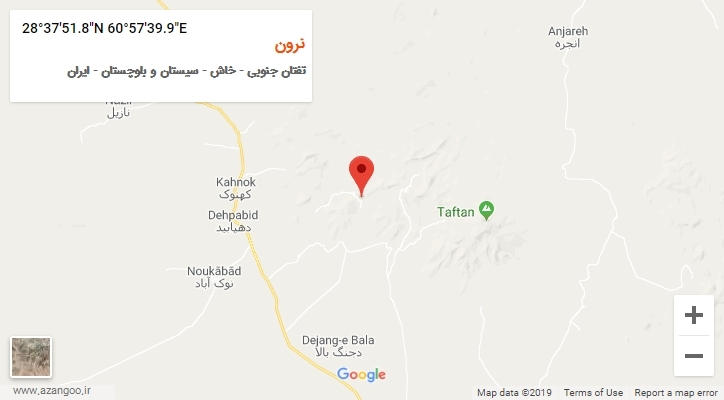 روستای نرون بر روی نقشه